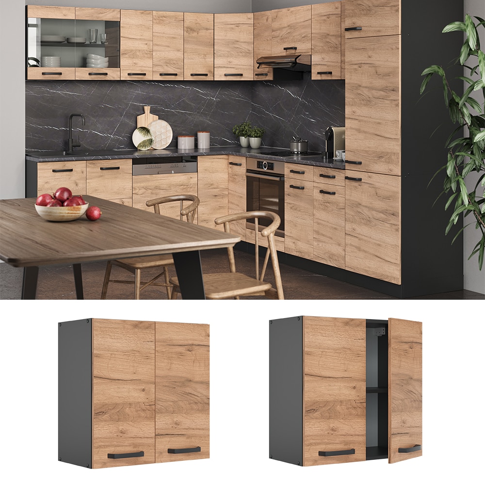 VICCO K&uuml;chenschrank H&auml;ngeschrank 60 cm R-Line Anthrazit 