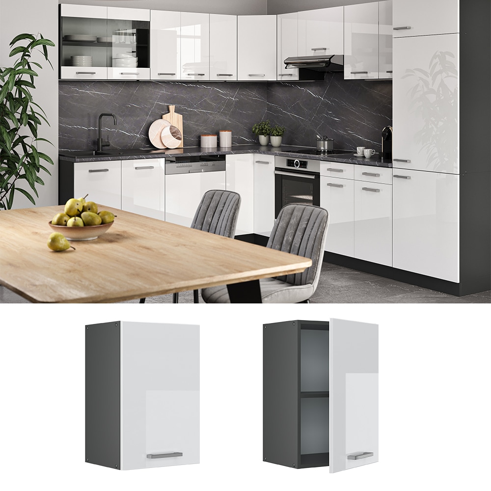 VICCO K&uuml;chenschrank H&auml;ngeschrank 40 cm R-Line Anthrazit 