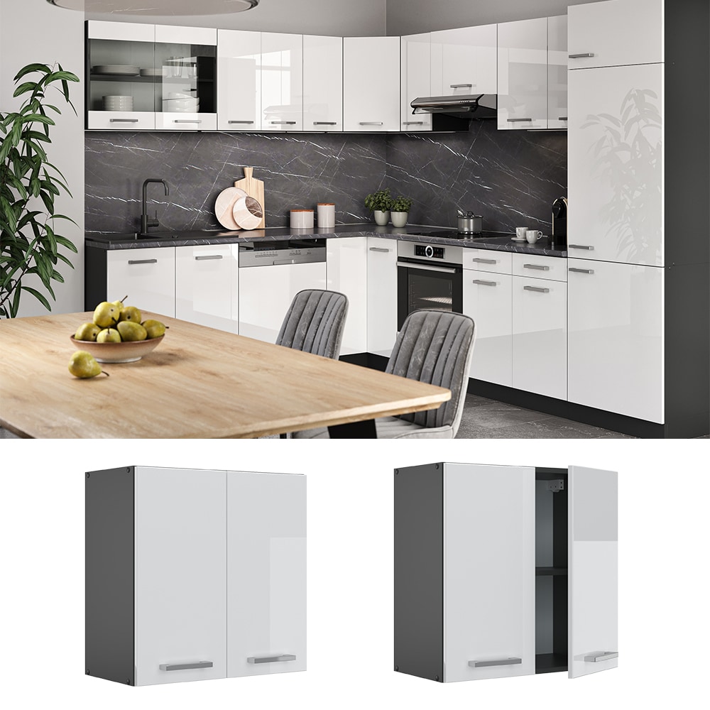 VICCO K&uuml;chenschrank H&auml;ngeschrank 60 cm R-Line Anthrazit 