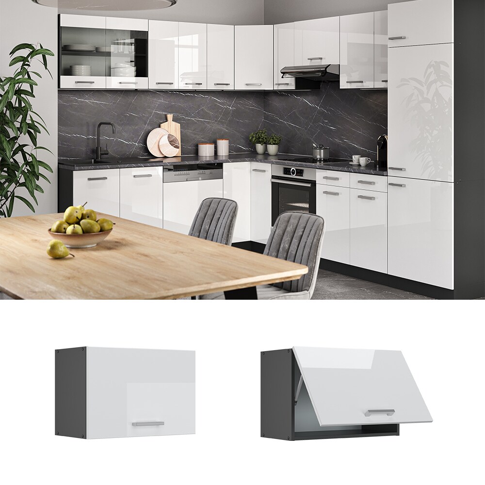 VICCO K&uuml;chenschrank H&auml;ngeschrank 60 cm flach R-Line Anthrazit 