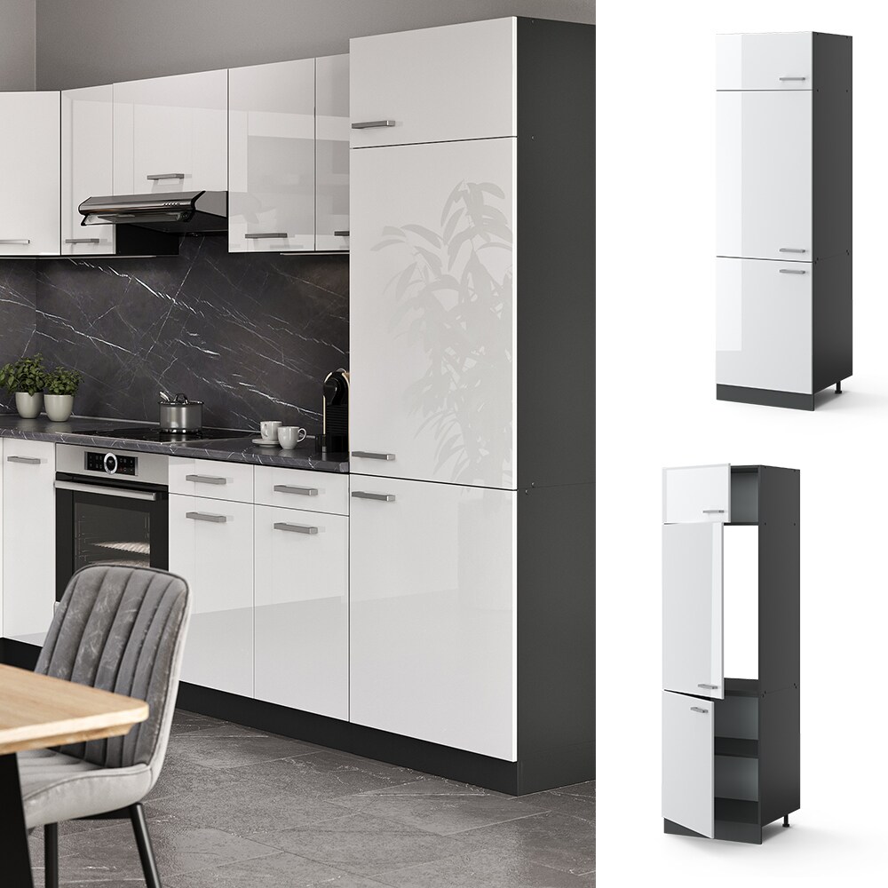 VICCO K&uuml;chenschrank K&uuml;hlumbauschrank 60 cm R-Line Anthrazit 