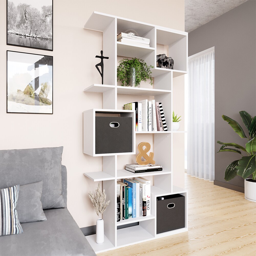 Nordivale Bücherregal 7 Fächer Weiß - Würfelregal Für Wohnzimmer & Büro