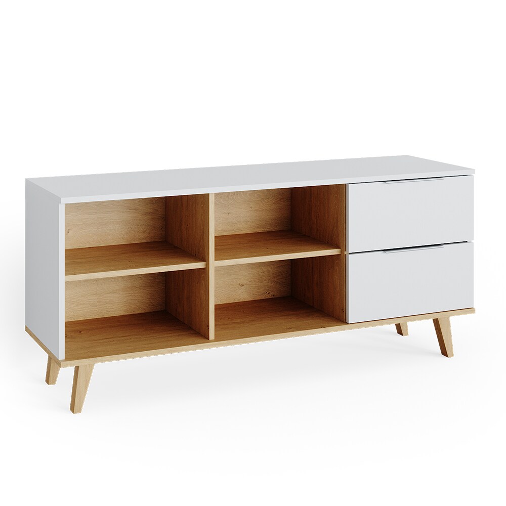 VICCO Lowboard TV-Board Fernsehtisch Nautica Sideboard Skandinavisch wei&szlig; Eiche 