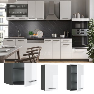 VICCO Hängeschrank 40 cm Weiß Hochglanz Küchenschrank Hängeschrank Küchenzeile Fame-Line 