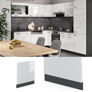 VICCO Küchenschrank Geschirrspülerblende 60 cm R-Line Anthrazit 