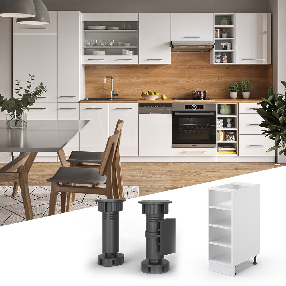 Vicco Unterschrank Regal 30 cm Wei&szlig; K&uuml;chenschrank Unterschrank K&uuml;chenzeile Fame-Line 