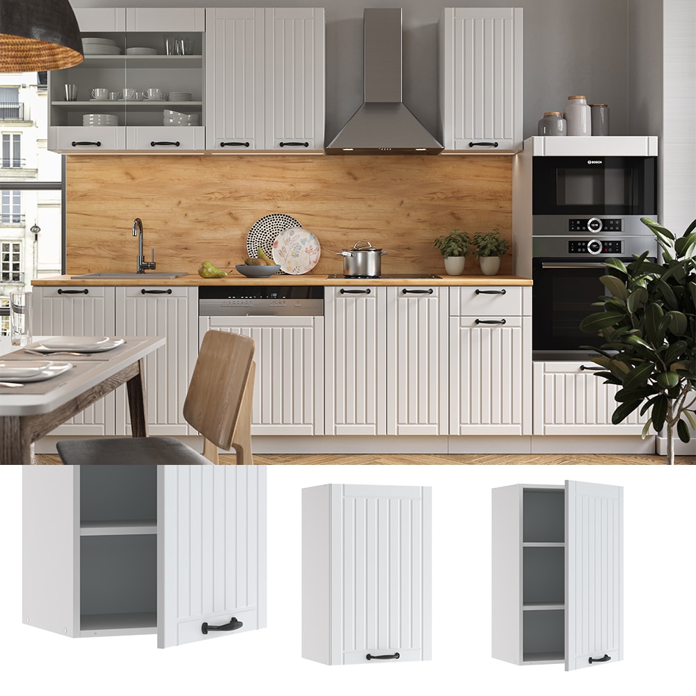 Vicco H&auml;ngeschrank 45 cm FAME Line K&uuml;chenschrank K&uuml;chenzeile Landhaus Wei&szlig; 