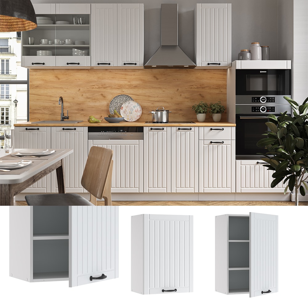 Vicco H&auml;ngeschrank 50 cm FAME Line K&uuml;chenschrank K&uuml;chenzeile Landhaus Wei&szlig; 