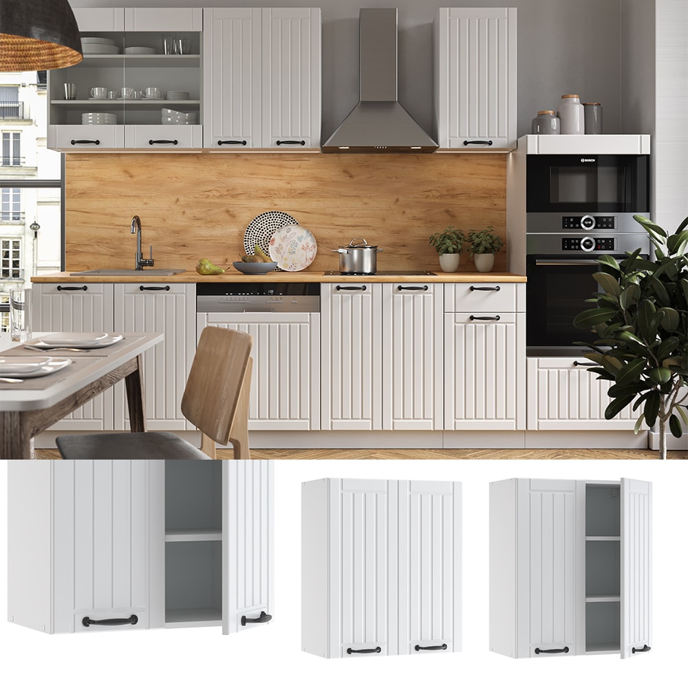 Vicco H&auml;ngeschrank 60 cm FAME Line K&uuml;chenschrank K&uuml;chenzeile Landhaus Wei&szlig; 