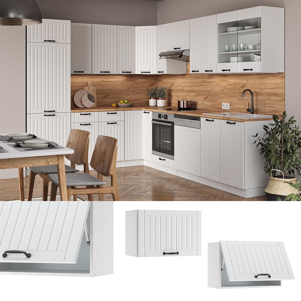 Vicco H&auml;ngeschrank 60 cm FAME Line K&uuml;chenschrank Dunstabzugshaube Landhaus Wei&szlig; 