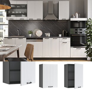 Vicco Hängeschrank 50 cm FAME Line Küchenschrank Küchenzeile Landhaus Weiß Anthrazit 