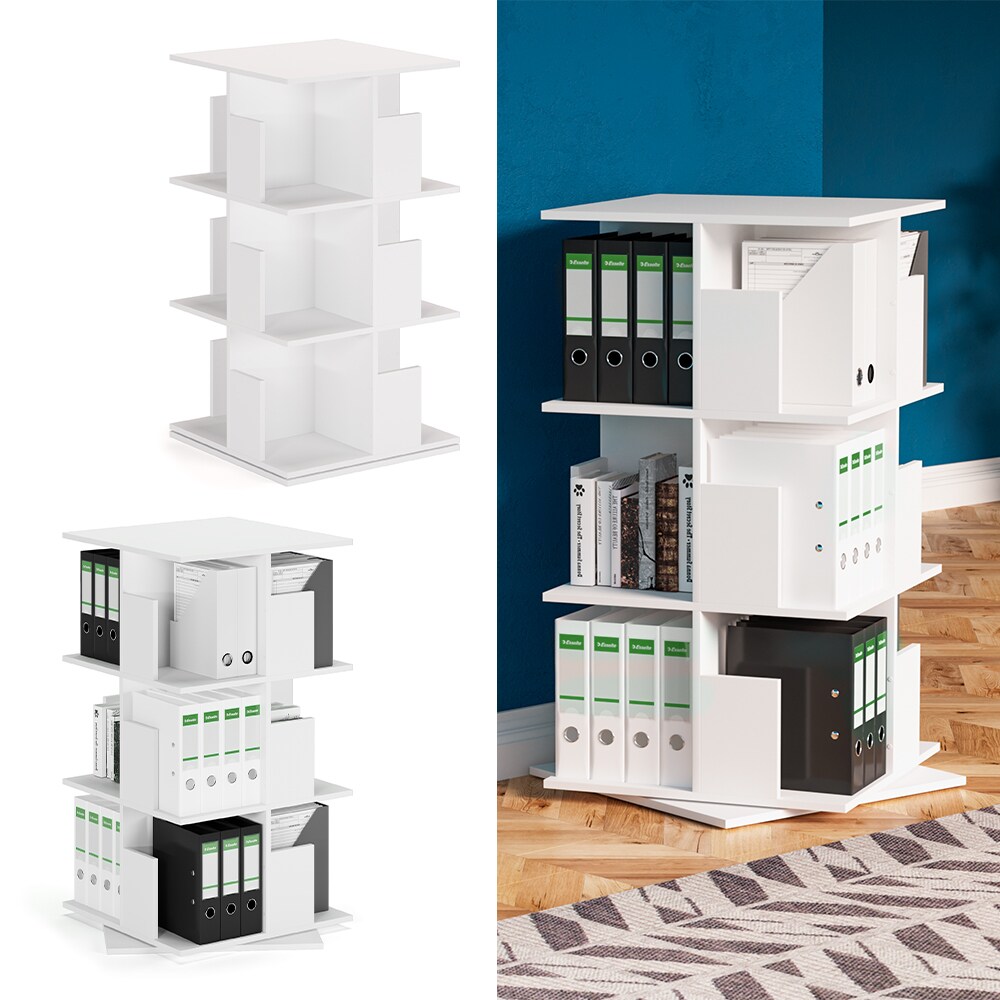 Vicco Ordnerregal Alfa Standregal B&uuml;roregal Aktenregal Ablage B&uuml;cherregal Wei&szlig; 