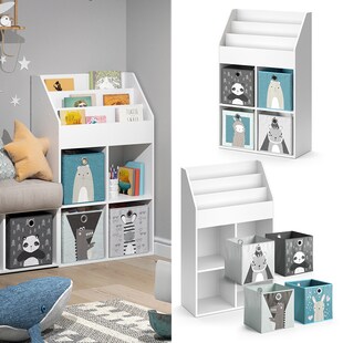 Vicco Kinderregal Bücherregal Aufbewahrungsregal Luigi Spielzeugablage Faltbox 