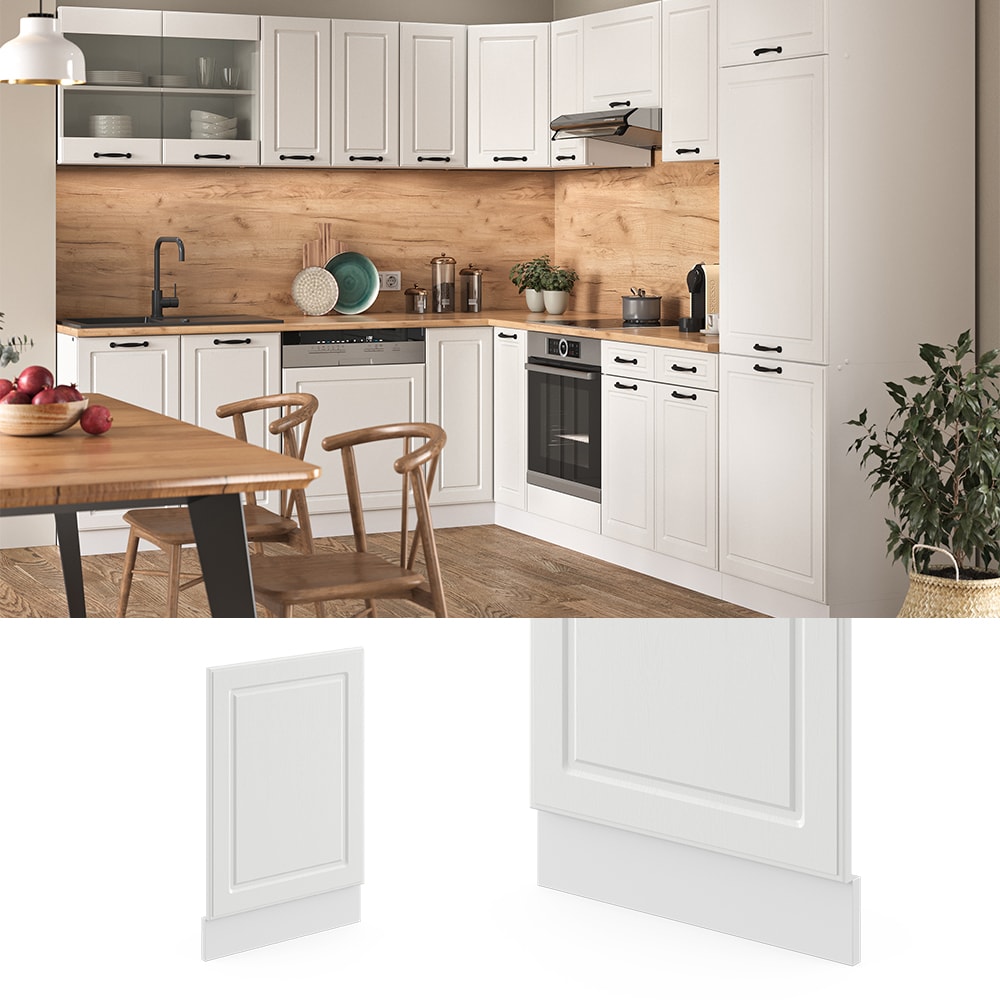 VICCO Geschirrsp&uuml;lerfront 45 cm Wei&szlig; K&uuml;chenschrank Blende K&uuml;chenzeile R-Line 