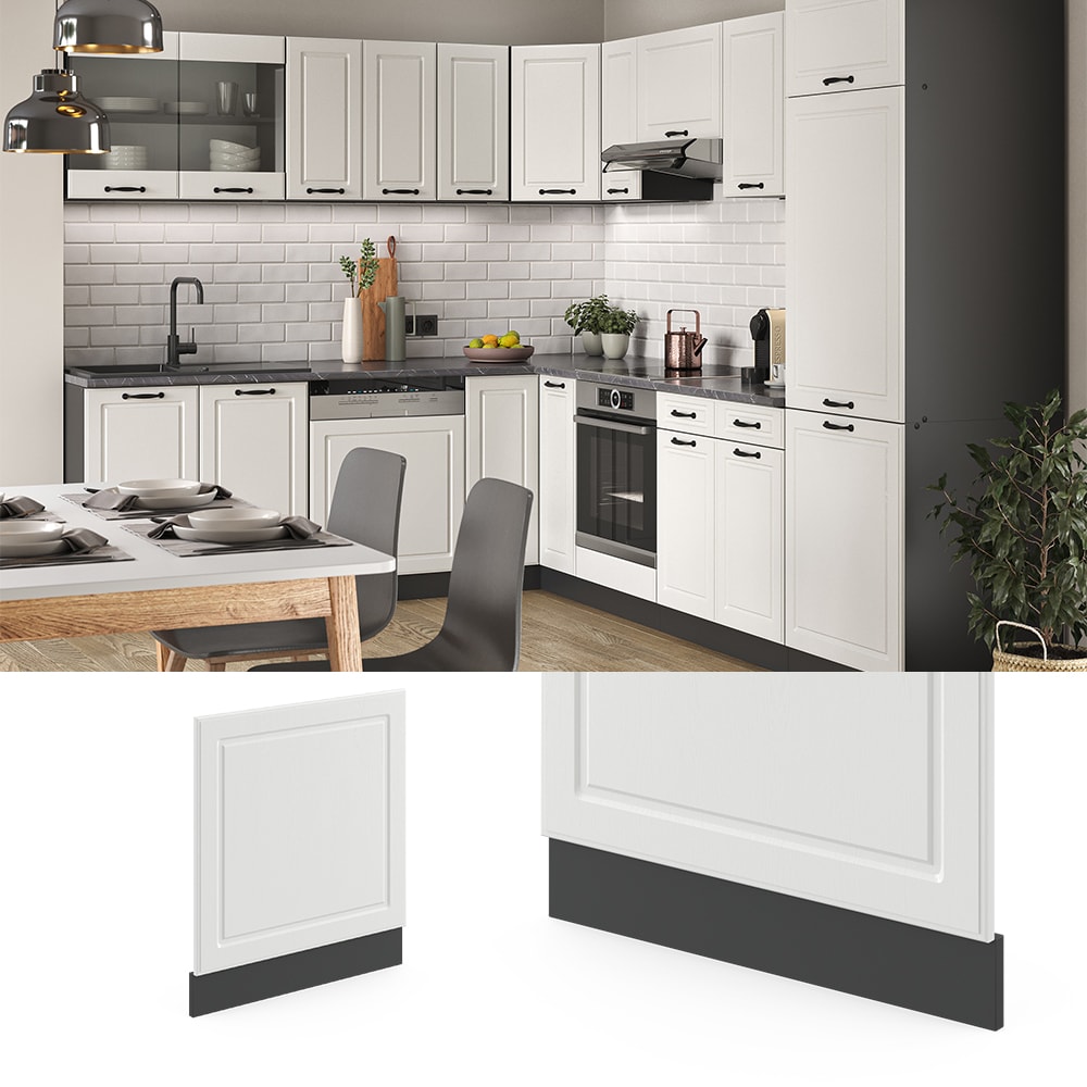 VICCO Geschirrsp&uuml;lerfront 60 cm Anthrazit K&uuml;chenschrank Blende K&uuml;chenzeile R-Line 