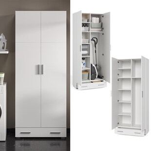 Vicco Universalschrank Mehrzweckschrank Büroschrank Ingo Weiß 2 Türen Schublade 