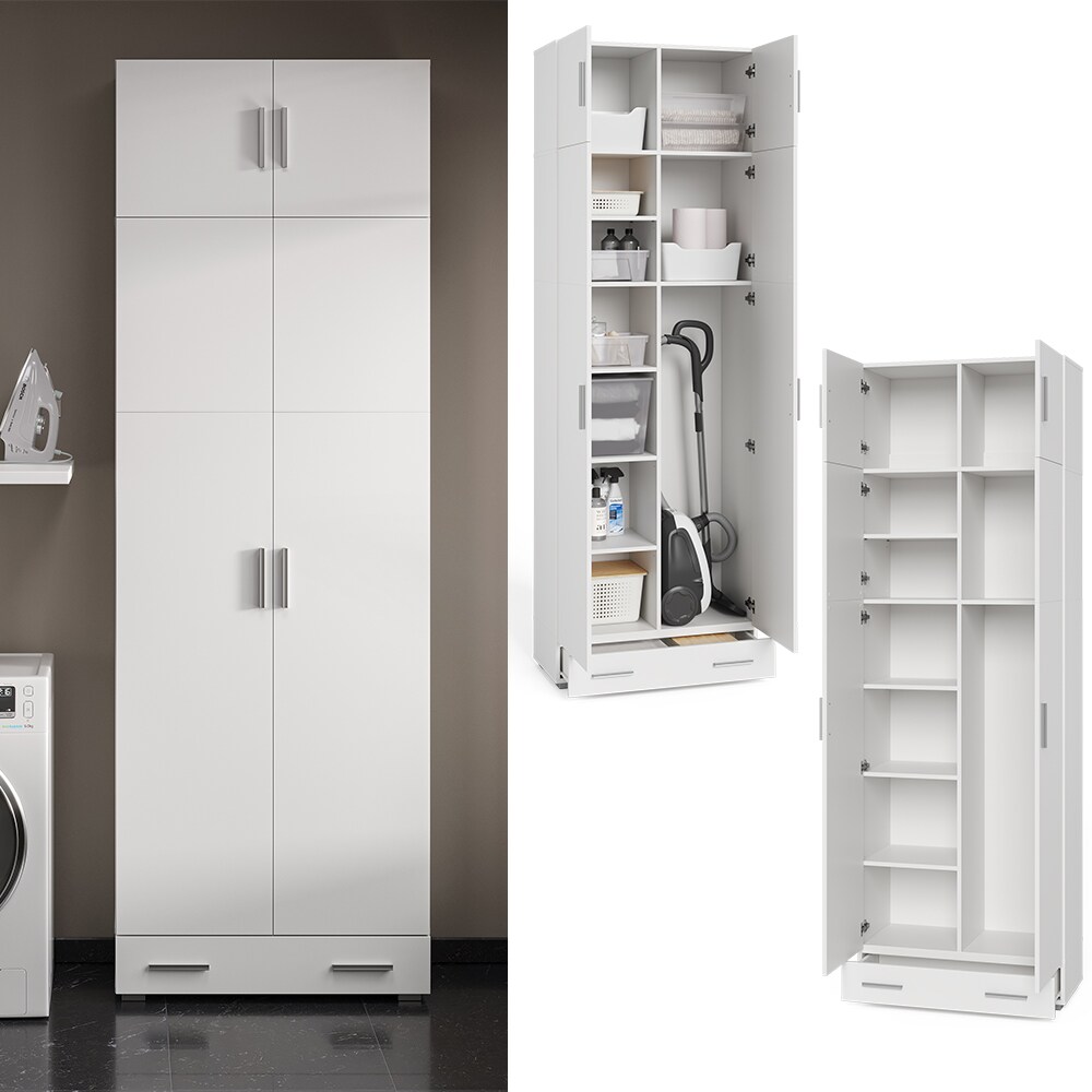 Vicco Universalschrank Mehrzweckschrank B&uuml;roschrank Ingo Wei&szlig; Aufsatz Schublade 