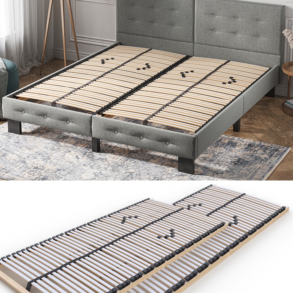 Vitalispa Lattenrost Bettrost Rollrost 2er Set Federholzleiste Doppelbett Natur 