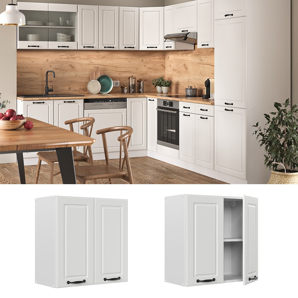 Vicco H&auml;ngeschrank 60 cm Wei&szlig; K&uuml;chenschrank H&auml;ngeschrank K&uuml;chenzeile R-Line 