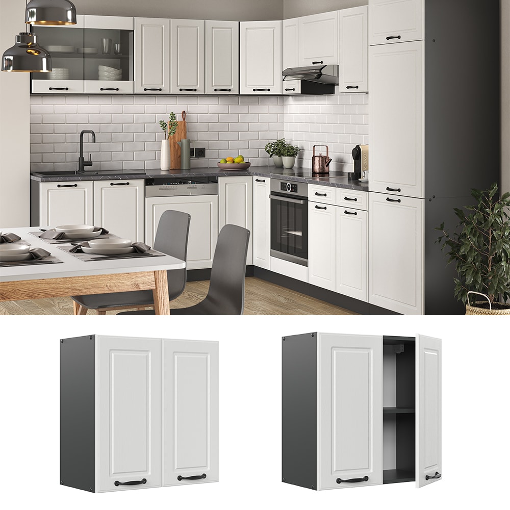 Vicco H&auml;ngeschrank 60 cm Anthrazit K&uuml;chenschrank H&auml;ngeschrank K&uuml;chenzeile R-Line 