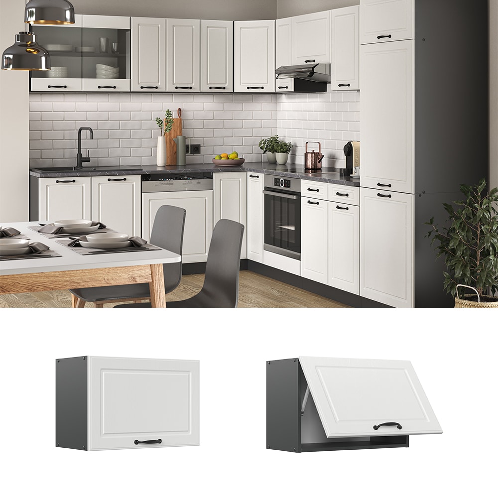 Vicco H&auml;ngeschrank 60 cm (flach) Anthrazit K&uuml;chenschrank H&auml;ngeschrank K&uuml;chenzeile R-Line 