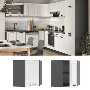 Vicco Eckhängeschrank 57 cm Anthrazit Küchenschrank Hängeschrank Küchenzeile R-Line 