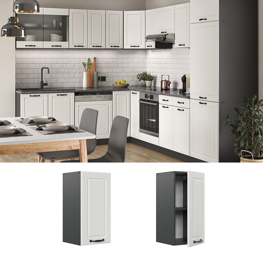 Vicco H&auml;ngeschrank 30 cm Anthrazit K&uuml;chenschrank H&auml;ngeschrank K&uuml;chenzeile R-Line 