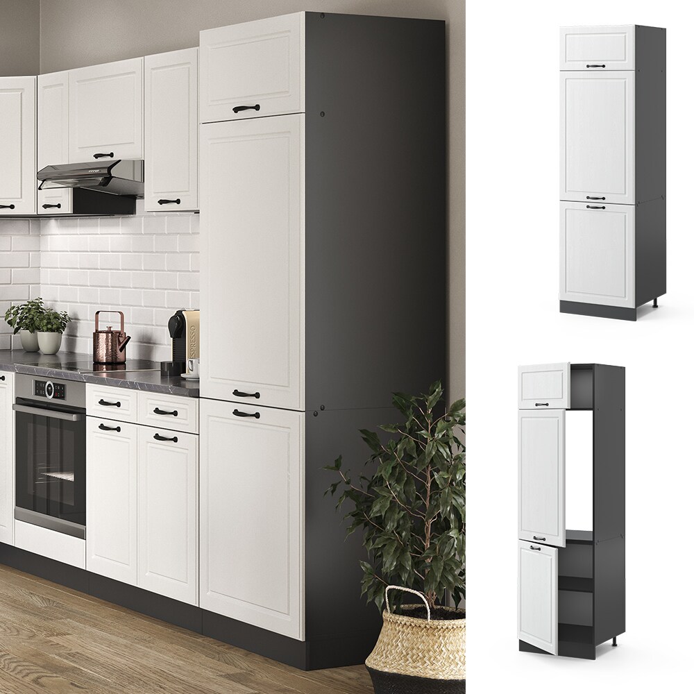 Vicco K&uuml;hlumbauschrank 60 cm Anthrazit K&uuml;chenschrank Unterschrank K&uuml;chenzeile R-Line 