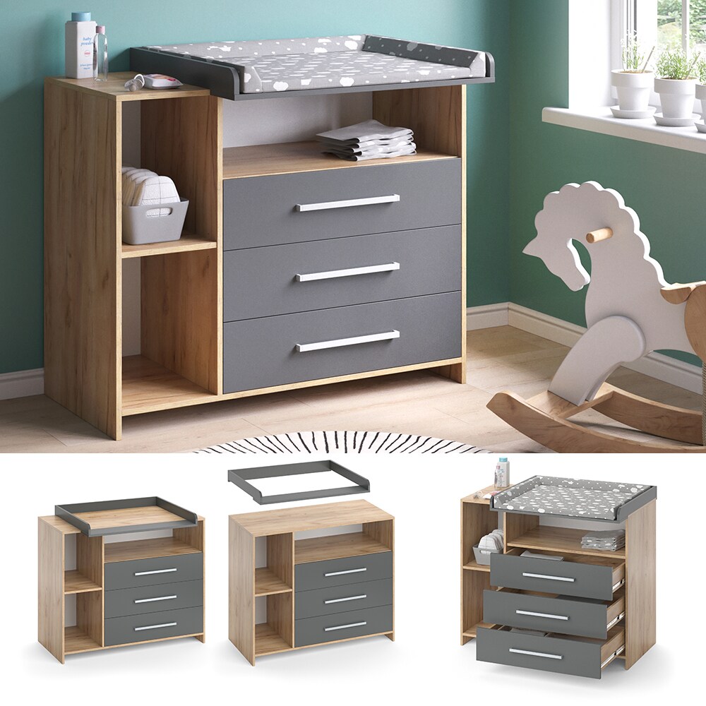 Vicco Wickelkommode Babykommode Wickelregal Oskar Babymöbel Wickeltisch