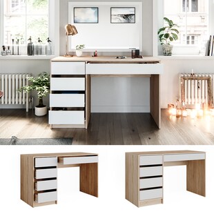 Vicco Schminktisch Sherry Sonoma Weiß 120 x 75 cm Schlafzimmer 