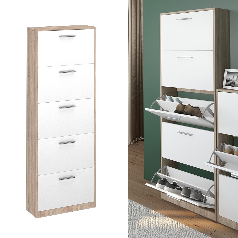 Vicco Schuhschrank Kipper Schuhkipper Gizmo Schuhkommode 5 F&auml;cher Schuhe Schrank 