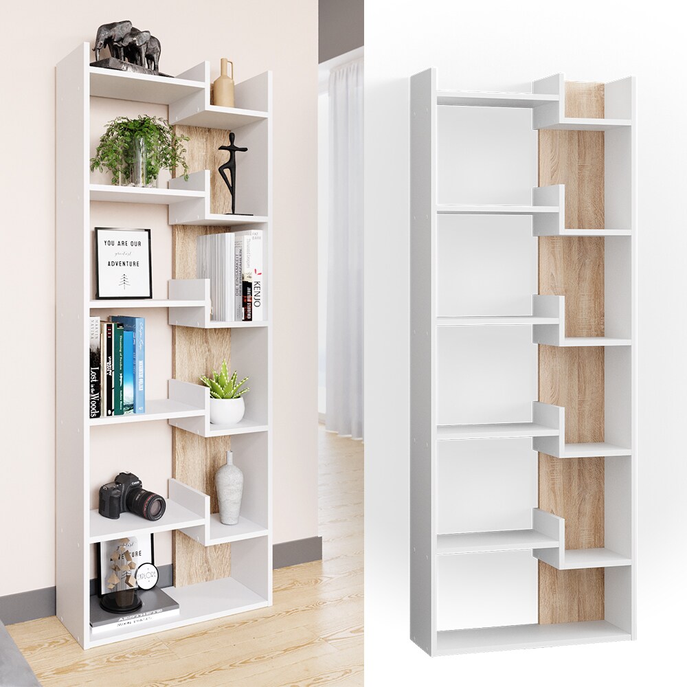 Vicco B&uuml;cherregal Raumteiler Standregal Fico Sonoma 6 Etagen Wandregal Hochregal 