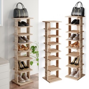 Vicco Schuhregal Schuhständer Schuhaufbewahrung Sara Sonoma 7 Fächer Ablage 
