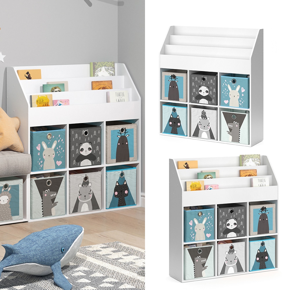 Vicco Kinderregal B&uuml;cherregal Aufbewahrungsregal Luigi Spielzeugablage Faltbox 