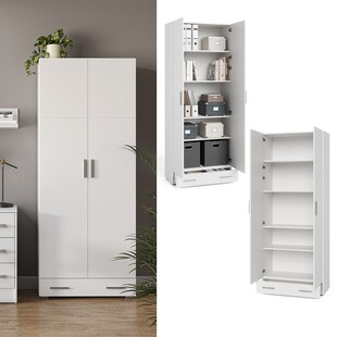 Vicco Aktenschrank Mehrzweckschrank Büroschrank Ingo Weiß-Sonoma Türen Schublade 