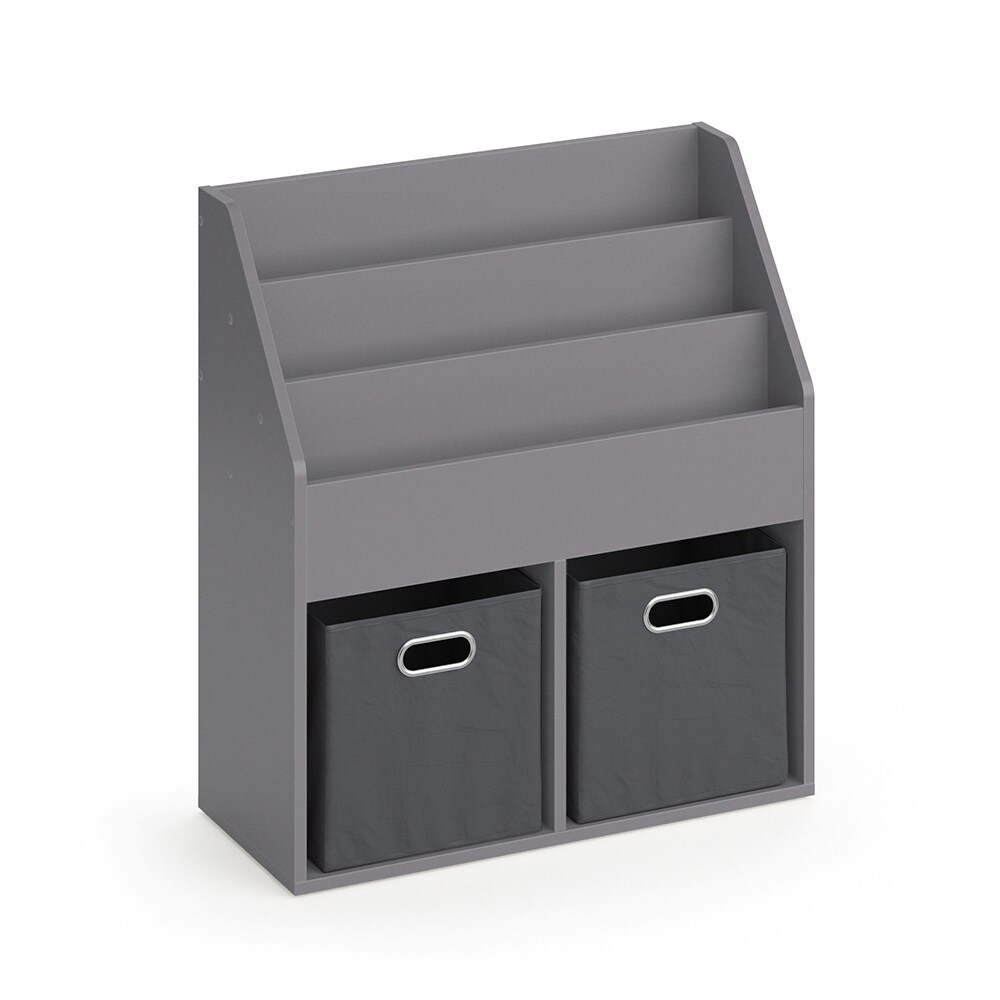 Vicco B&uuml;cherregal Aufbewahrungsregal Regal Luigi Grau W&uuml;rfelregal Faltbox Ablage 