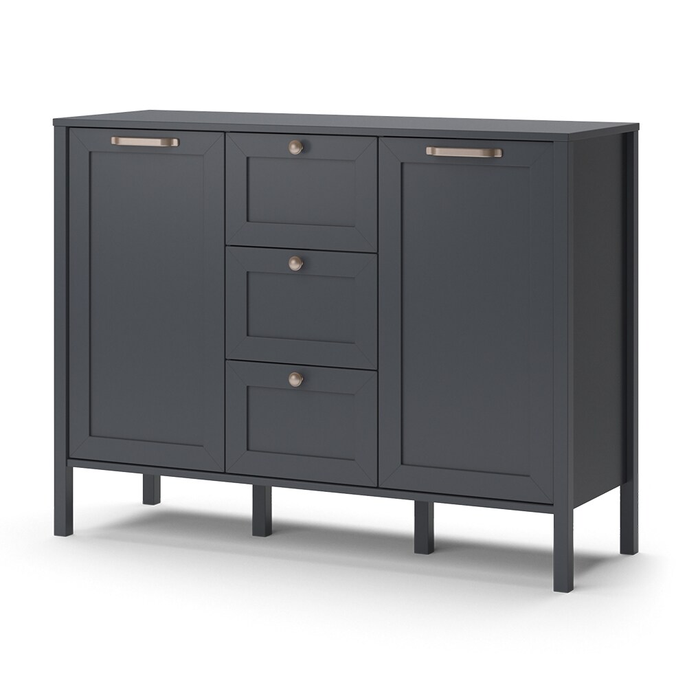 Vicco Kommode Wohnzimmerschrank Sideboard Ewan Anthrazit 120 cm Schublade T&uuml;r 