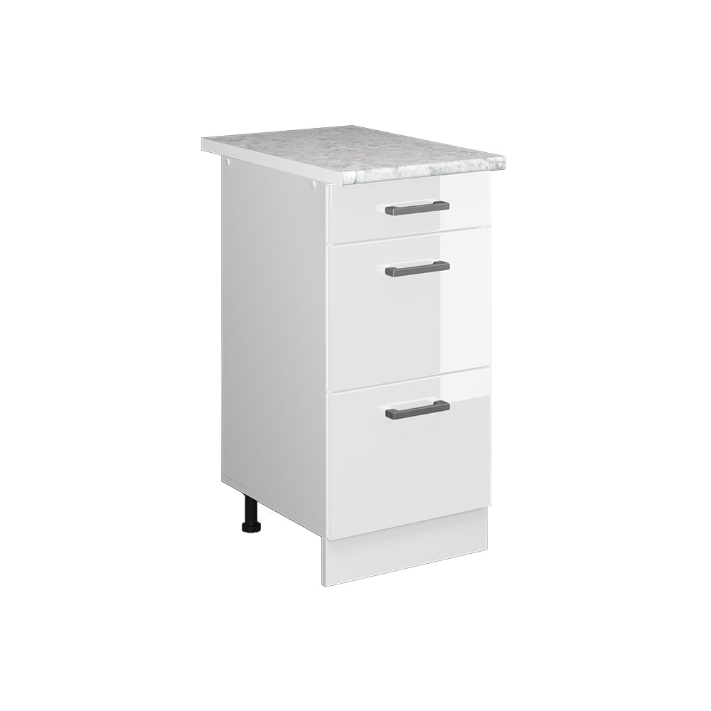 Vicco Schubladenunterschrank K&uuml;chenschrank K&uuml;chenzeile R-Line 40 cm Wei&szlig; Schublade 