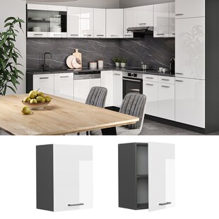 Vicco Hängeschrank Küchenschrank Küchenzeile R-Line 45 cm Anthrazit Weiß Tür Fächer 