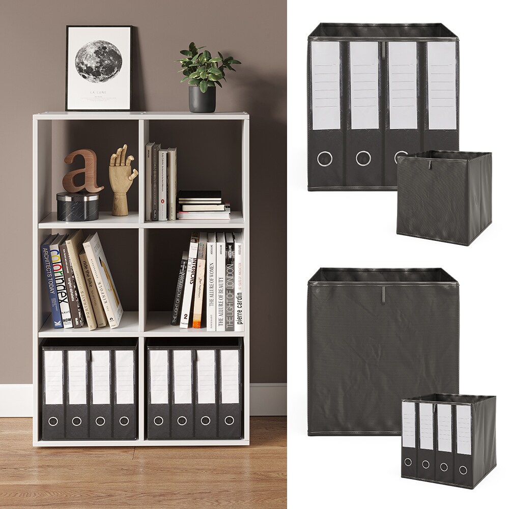 Vicco Raumteiler W&uuml;rfelregal Standregal Wei&szlig; Faltbox Wohnzimmer Regal 70x110 cm modern Ablage 6 F&auml;cher Dekoregal Ordnerregal Aufbewahrung 