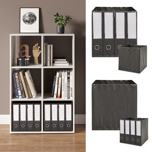 Vicco Raumteiler Würfelregal Standregal Weiß Faltbox Wohnzimmer Regal 70x110 cm modern Ablage 6 Fächer Dekoregal Ordnerregal Aufbewahrung 