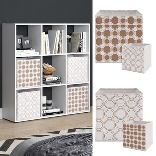 Vicco Raumteiler Würfelregal Standregal Nove Weiß Faltbox Wohnzimmer Regal 104x108 cm modern Ablage 9 Fächer Dekoregal Ordnerregal Aufbewahrung 