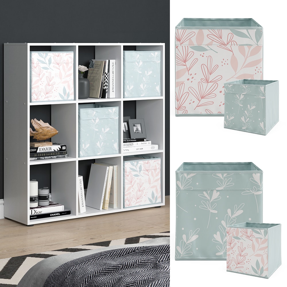 Vicco Raumteiler W&uuml;rfelregal Standregal Nove Wei&szlig; Faltbox Wohnzimmer Regal 104x108 cm modern Ablage 9 F&auml;cher Dekoregal Ordnerregal Aufbewahrung 