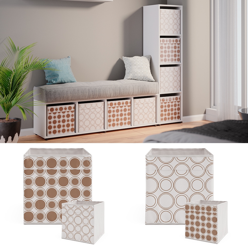 Vicco Raumteiler W&uuml;rfelregal Standregal Ludus Wei&szlig; Faltbox Wohnzimmer Regal 36x145 cm modern Ablage 4 F&auml;cher Dekoregal Ordnerregal Aufbewahrung 