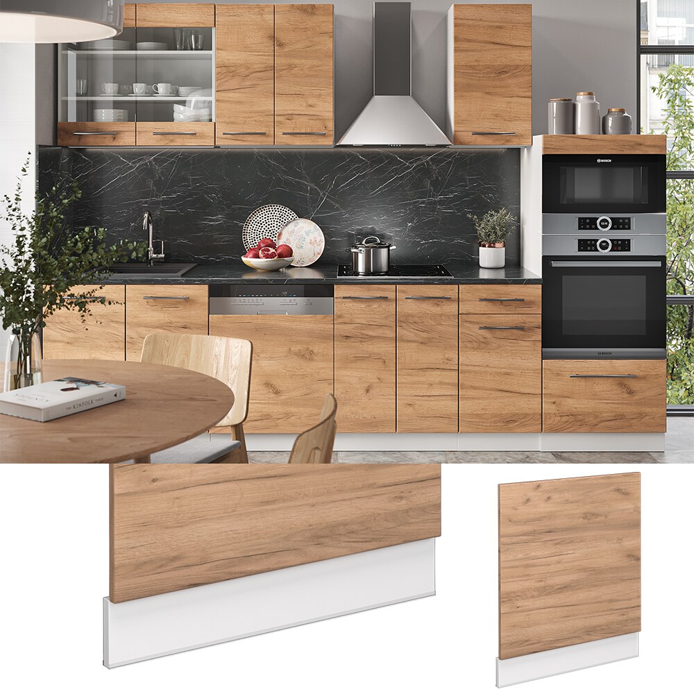 Vicco Geschirrsp&uuml;lerblende K&uuml;chenschrank K&uuml;chenm&ouml;bel Fame-Line Wei&szlig; Eiche modern 60 cm K&uuml;che Einbauk&uuml;che Geschirrsp&uuml;ler Blende K&uuml;chenzeile 