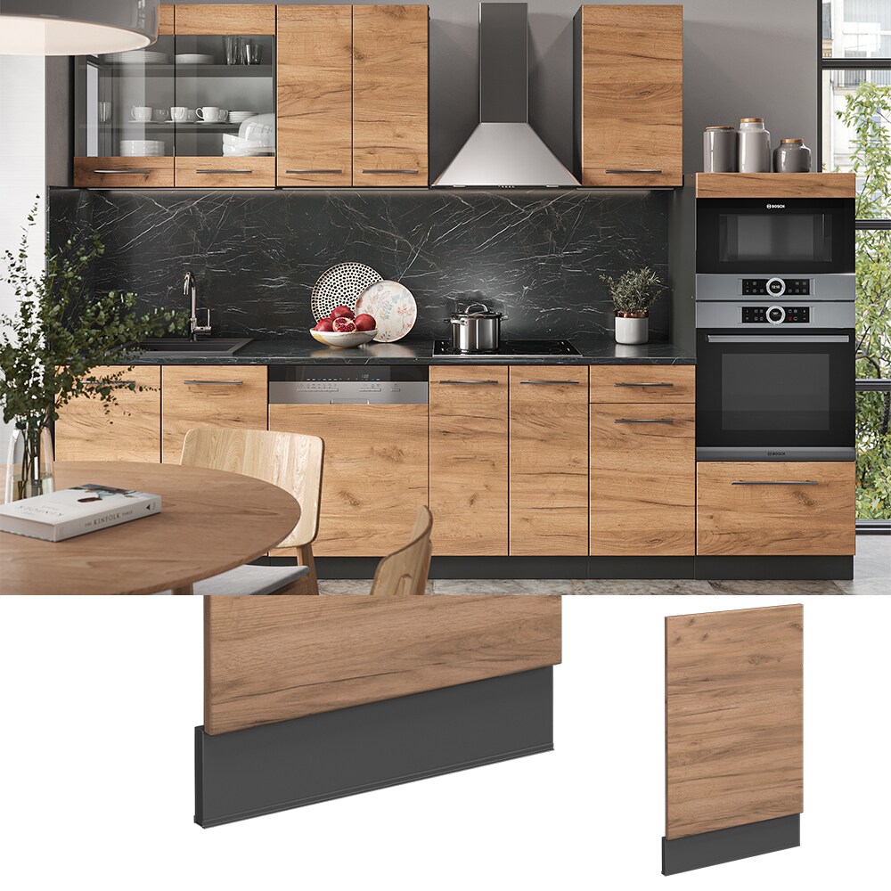 Vicco Geschirrsp&uuml;lerblende K&uuml;chenschrank K&uuml;chenm&ouml;bel Fame-Line Anthrazit Eiche modern 45 cm K&uuml;che Einbauk&uuml;che Geschirrsp&uuml;ler Blende K&uuml;chenzeile 