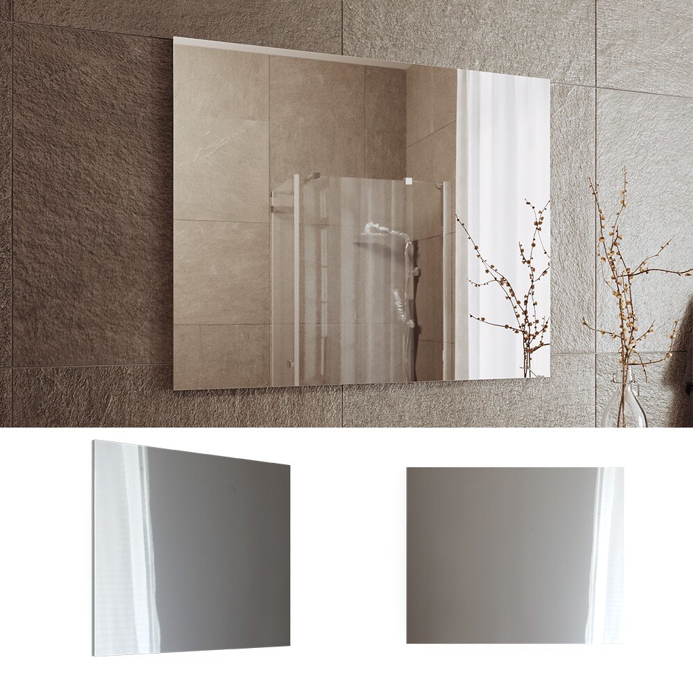 Vicco Schminkspiegel Wandspiegel Frisierspiegel Viola Wei&szlig; 80x65 cm modern Schlafzimmer Spiegel Make-Up-Tisch Badspiegel Badezimmerspiegel Flurspiegel 