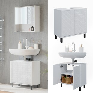 Vicco Waschtischunterschrank Agasta für Badezimmer, Unterschrank für Waschbecken 