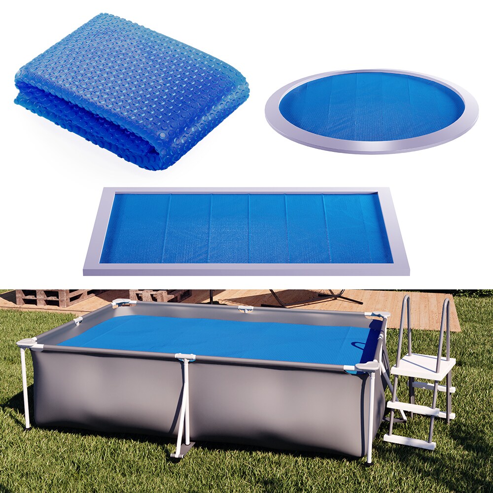 OK-Living Eckige Solarfolie Pool blau, Solarabdeckplane 300x200 cm 