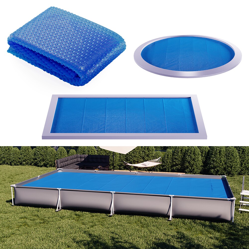 OK-Living Eckige Solarfolie Pool blau, Solarabdeckplane 800x400 cm 